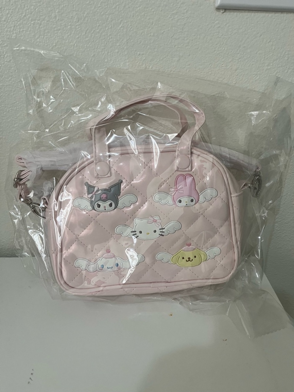 Sanrio Quilted Mini Satchel Bag - Pastel Pink
